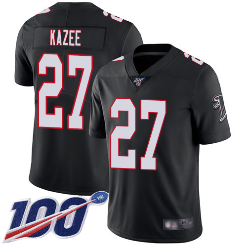 Atlanta Falcons Limited Black Men Damontae Kazee Alternate Jersey NFL Football 27 100th Season Vapor Untouchable